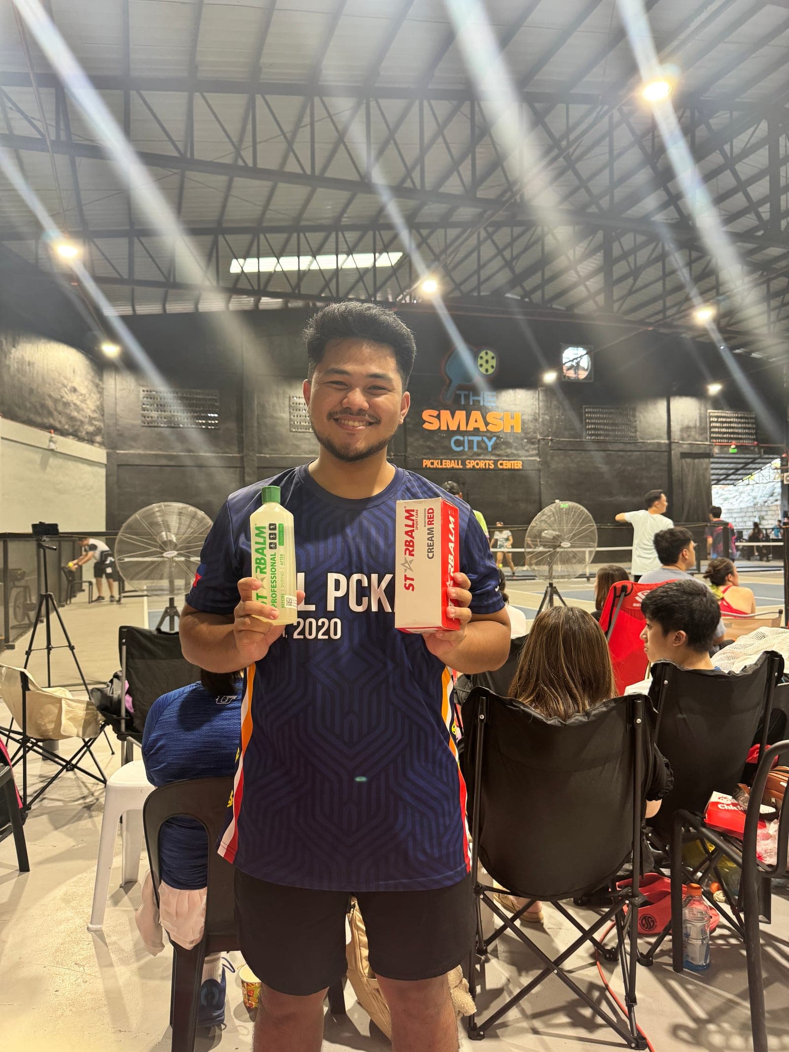 Warming up with Starbalm before training