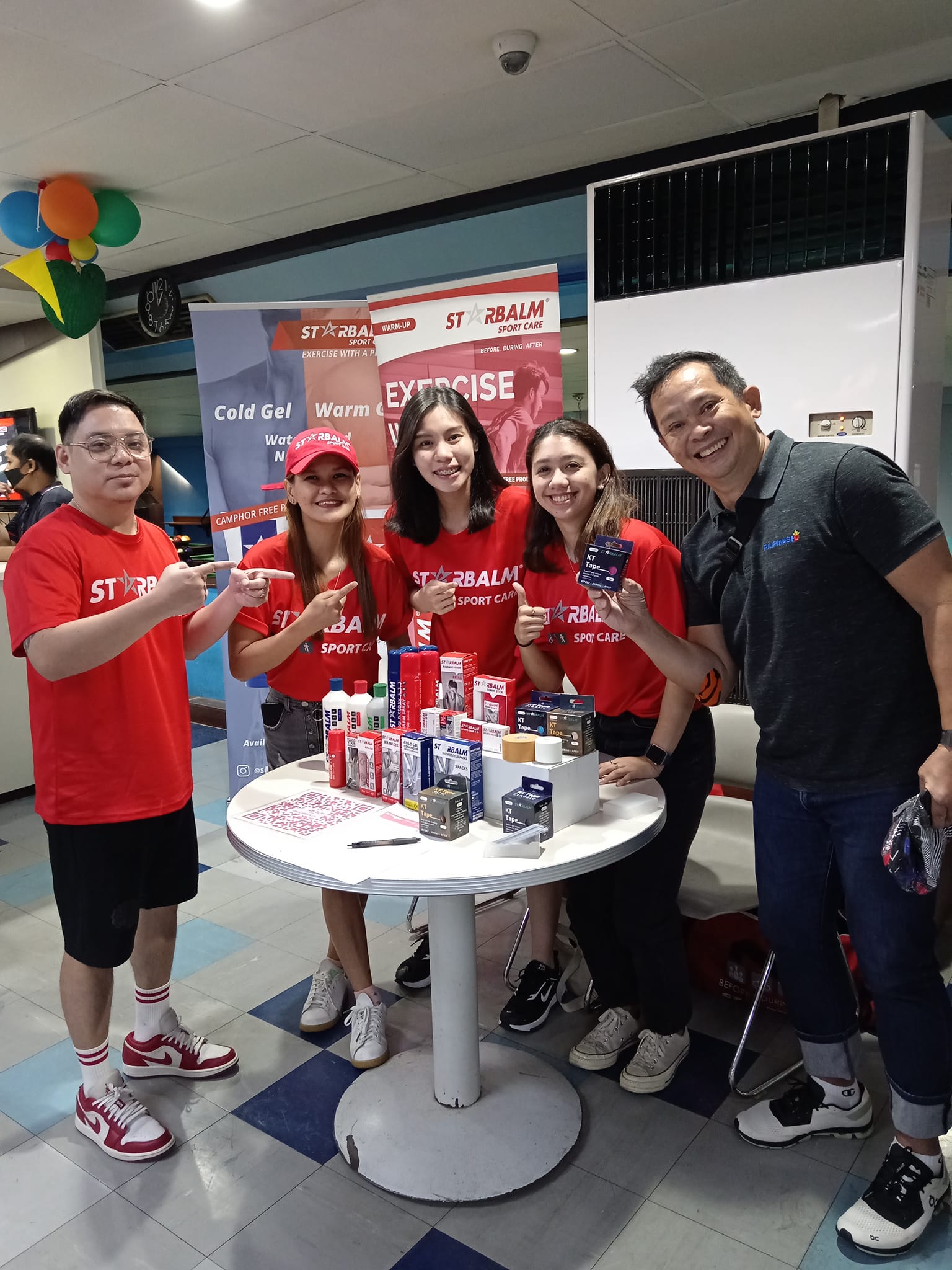 Starbalm booth at a bowling fitness event in Metro Manila